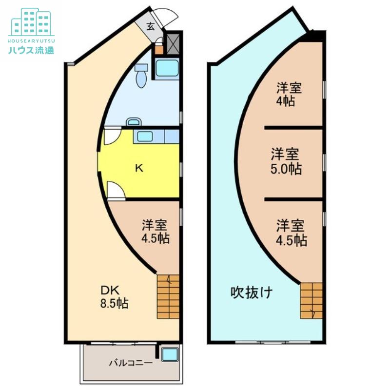 アーク諏訪の森(4DK/3階)の間取り写真