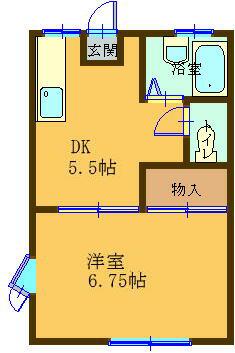 アネックス総社(1DK/1階)の間取り写真