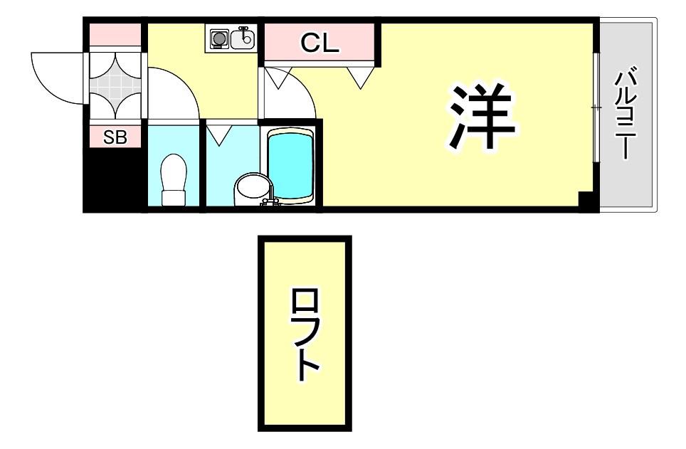 ローテローゼ本山(1K/3階)の間取り写真