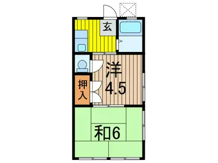 山形マンション(2K/3階)の間取り写真