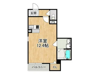 FSTYLE狭山・池尻中1号館(ワンルーム/2階)の間取り写真