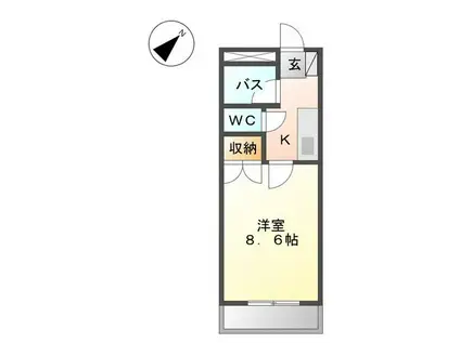 アーバンヒルズ(1K/2階)の間取り写真