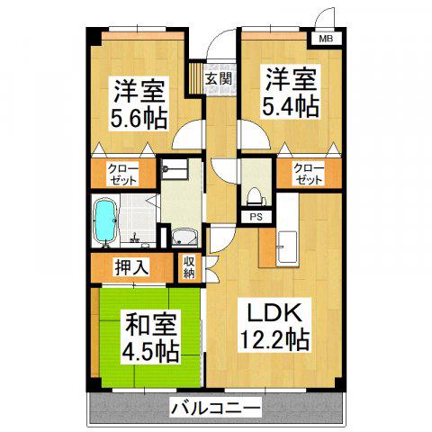 TO U 狭山(3LDK/2階)の間取り写真