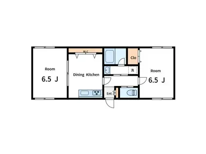 ハイム千駄木(2DK/2階)の間取り写真