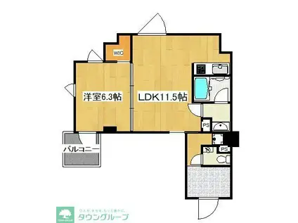 LUMIAGENOBORITO ルミアージュ登戸(1LDK/6階)の間取り写真