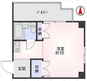 アレーズ竹ノ塚(ワンルーム/2階)の間取り写真