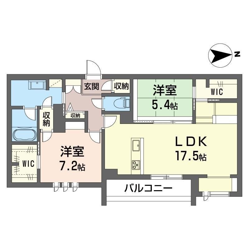 フォレナ(2LDK/3階)の間取り写真