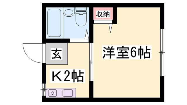 パナハイツアロウ(1K/1階)の間取り写真