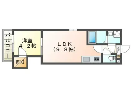 ジーメゾン明石魚住ハミルカ(1LDK/1階)の間取り写真