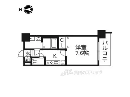 レジデンス京都ゲートシティ(1K/5階)の間取り写真