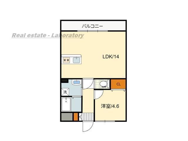 APARTMENT MOI(1LDK/3階)の間取り写真
