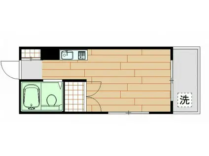 山根ビル東観音(ワンルーム/4階)の間取り写真