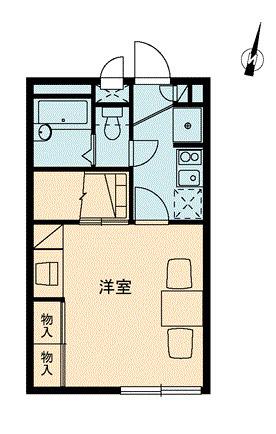 レオパレスリーザ美園(1K/1階)の間取り写真