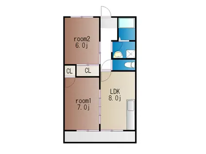 ガーデンパークIII(2LDK/1階)の間取り写真