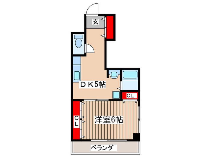 NSハイツ(1DK/3階)の間取り写真