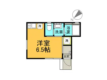 ベレガンス八千代台II(ワンルーム/1階)の間取り写真