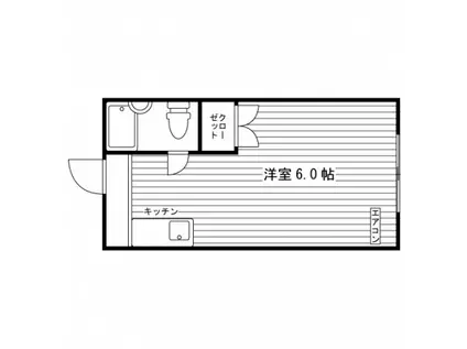 桝嘉ハイツ(1K/2階)の間取り写真