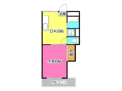 サンヒルズ(1DK/3階)の間取り写真