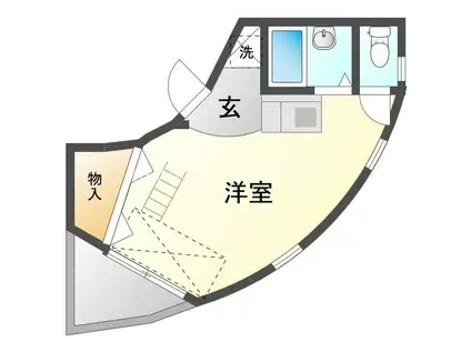 ル・リシャールI(ワンルーム/3階)の間取り写真