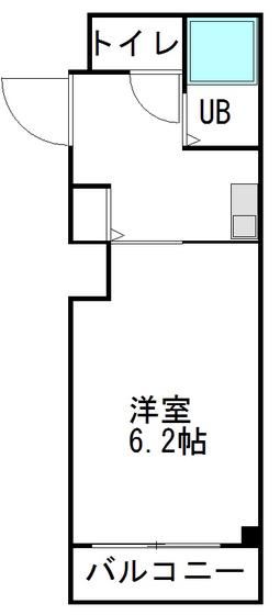 Kハウス(1K/3階)の間取り写真
