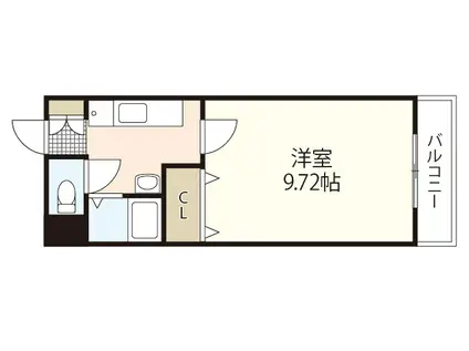 Fサンビレッジ(1K/1階)の間取り写真