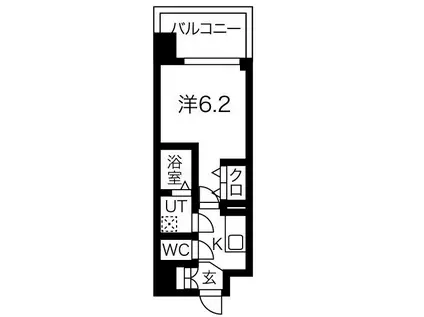 ワールドアイ梅田ウエスト(1K/11階)の間取り写真