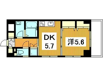 パラッツオハシモト3RD(1DK/8階)の間取り写真