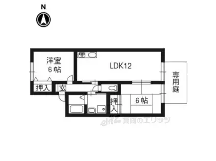 ヴァンベールヤマダ(2LDK/1階)の間取り写真