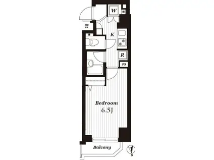 メインステージ浜松町 5階(1K/5階)の間取り写真