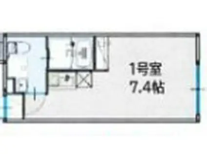 アンビエンテ町屋(ワンルーム/3階)の間取り写真