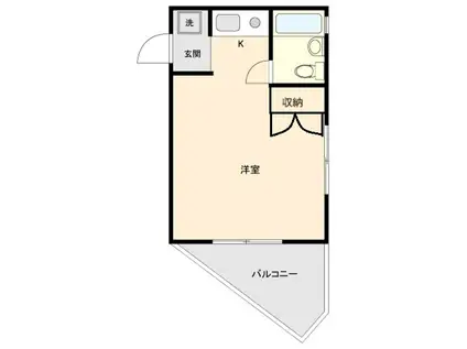 ファインヒル日吉(ワンルーム/1階)の間取り写真