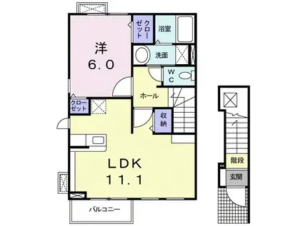 サウス板橋II(1LDK/2階)の間取り写真