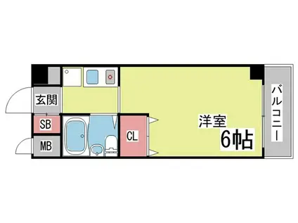 ルーチェ篠原(1K/2階)の間取り写真