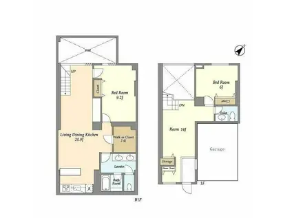 パークフラッツ祐天寺(3LDK/B1階)の間取り写真