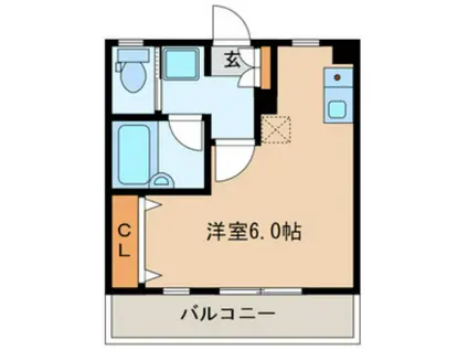 JR京浜東北線 西川口駅 徒歩10分 2階建 築24年(1K/2階)の間取り写真