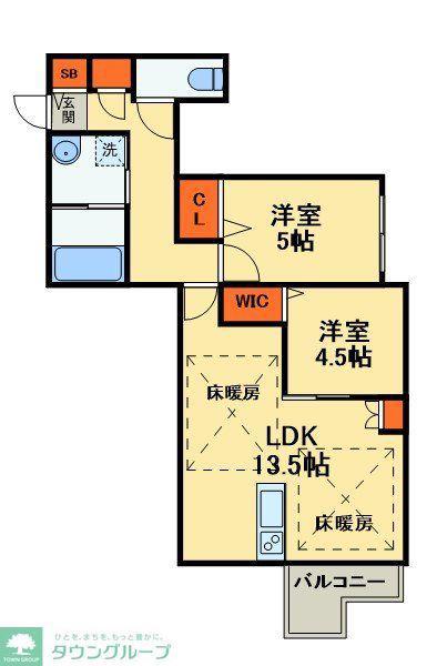プレミアメゾン(2LDK/3階)の間取り写真