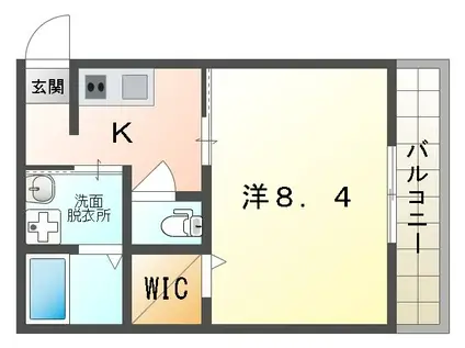 LIB TOUDA(1K/3階)の間取り写真