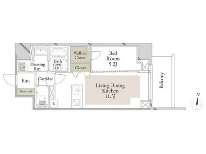 スカイテラス南大塚(1LDK/5階)の間取り写真