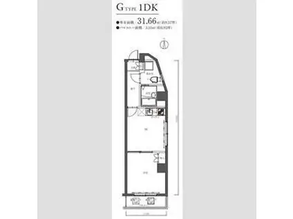 マキシヴ日吉(1DK/4階)の間取り写真