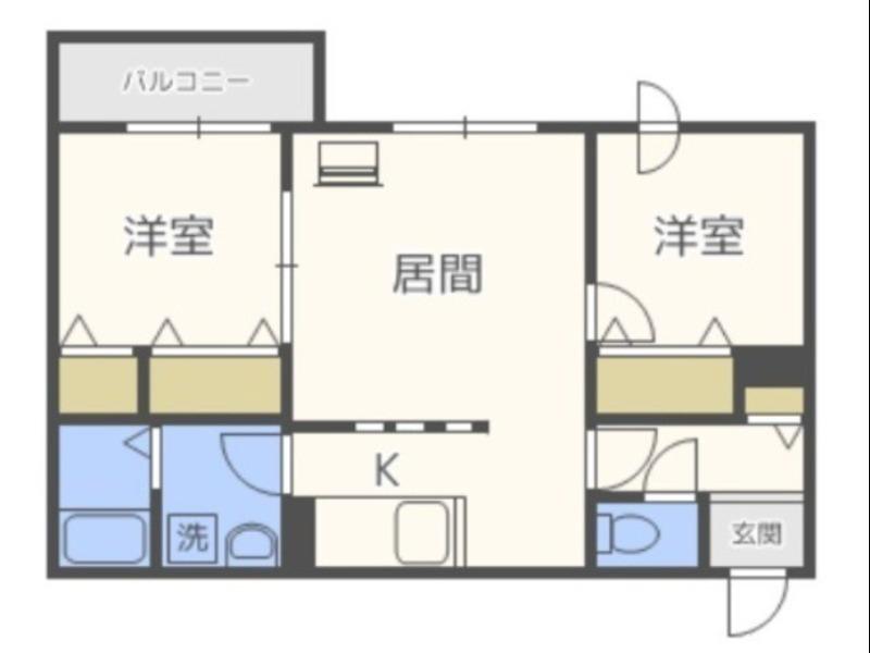 ブランシャール平岸3・8(2LDK/3階)の間取り写真