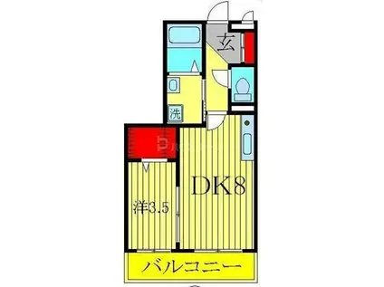 FOREST WIND(1LDK/3階)の間取り写真