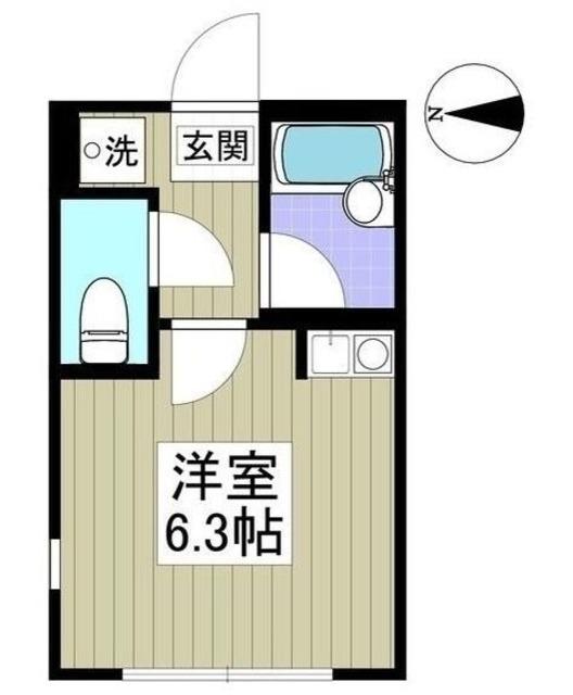 FLAT5川崎大師(ワンルーム/4階)の間取り写真