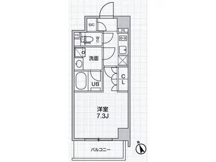 シーズンフラッツ本所吾妻橋(1K/5階)の間取り写真