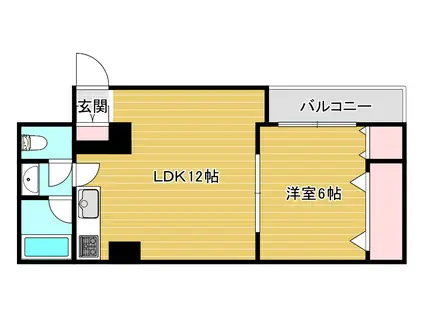 藤和高津町コ―プ(1LDK/6階)の間取り写真