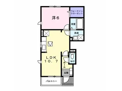 コテージノエル(1LDK/1階)の間取り写真