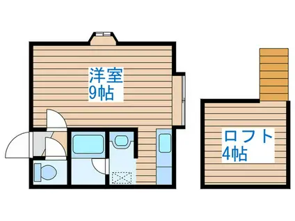 パークプレイス(ワンルーム/2階)の間取り写真