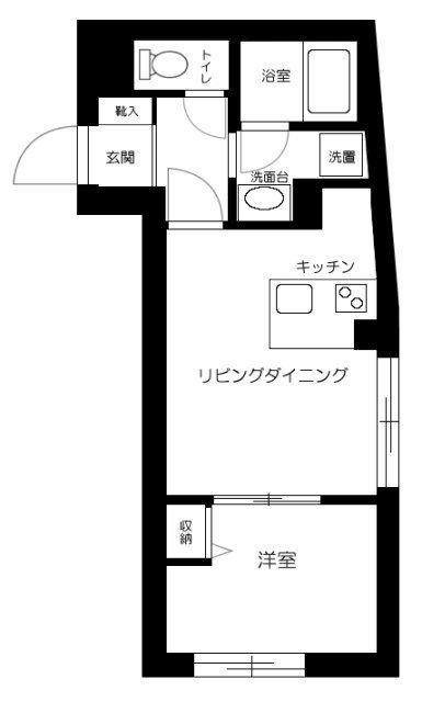 ES-GRANDE東中野(1LDK/3階)の間取り写真