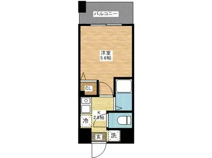 MODERN PALAZZO水辺の森(1K/8階)の間取り写真