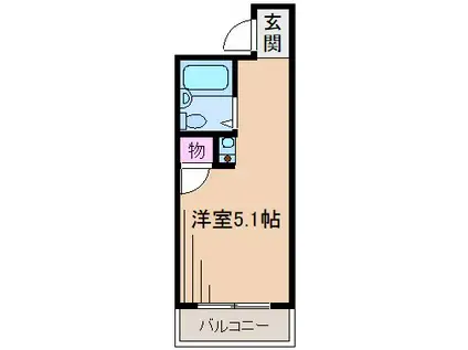 アベイズム元住吉(ワンルーム/2階)の間取り写真