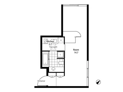 PATH(1K/3階)の間取り写真